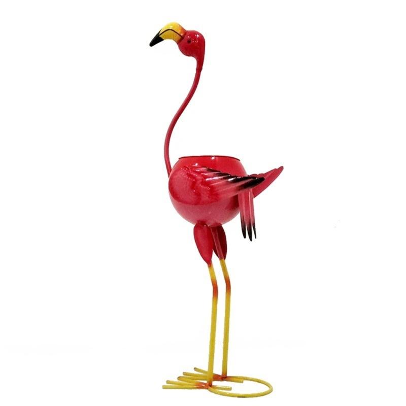 

Planter for Outdoor Plant Pink Flamingo Metal Planter Flamingo Peacocks Gift for Women Outdoor Planter Flamingo Decors