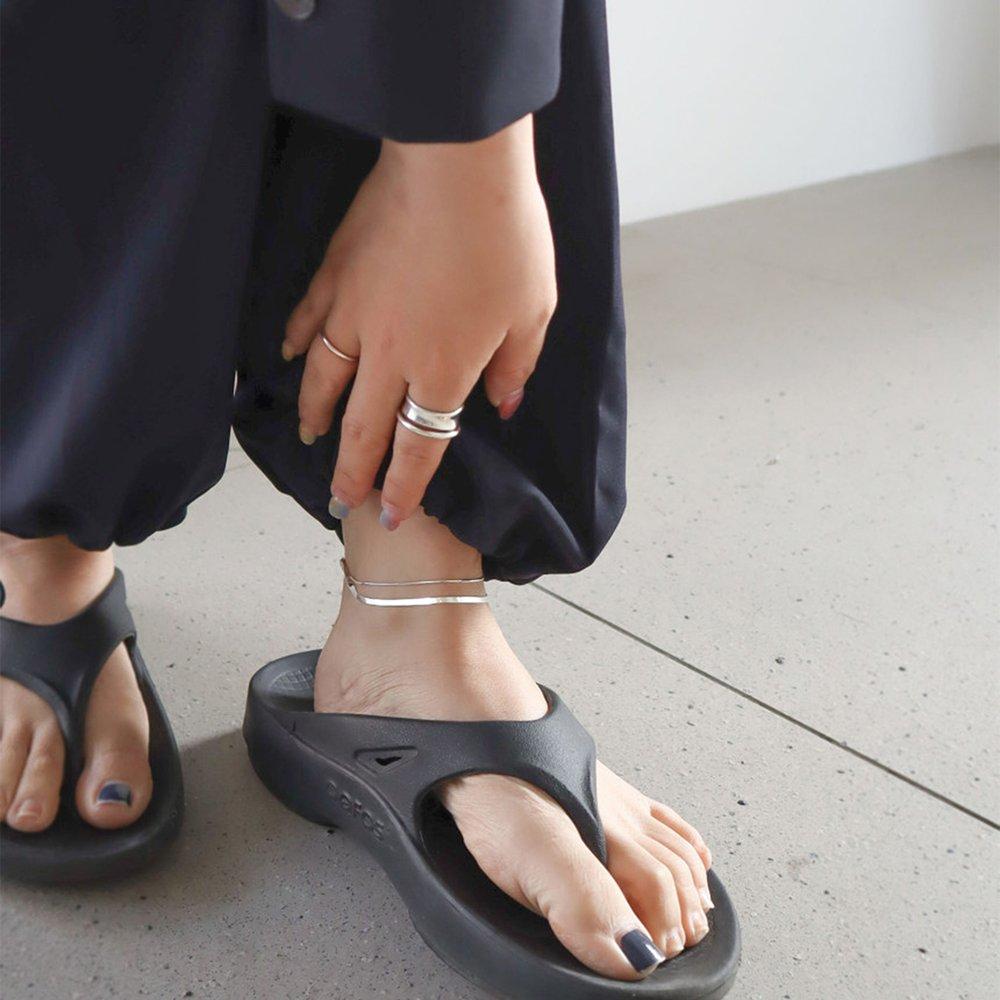 [ Modernlike / Headquarters Genuine ] Silver 925 Snake Chain Double-strand Anklet