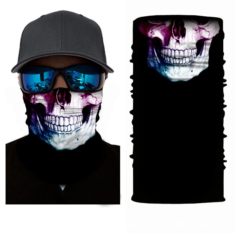 Xunhui Skull Sports Neck Warmer: Seamless Outdoor Cycling Face Mask & Sun Protection Headscarf