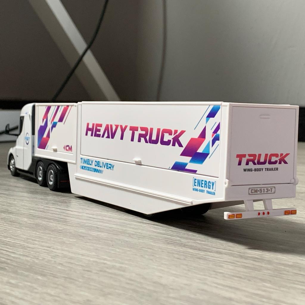 1/32 Tesla Semi Container Truck Transport Vehicle Truck High Simulation Metal Vehicle Model Excellent Home Desktop Trendy Ornament Boy