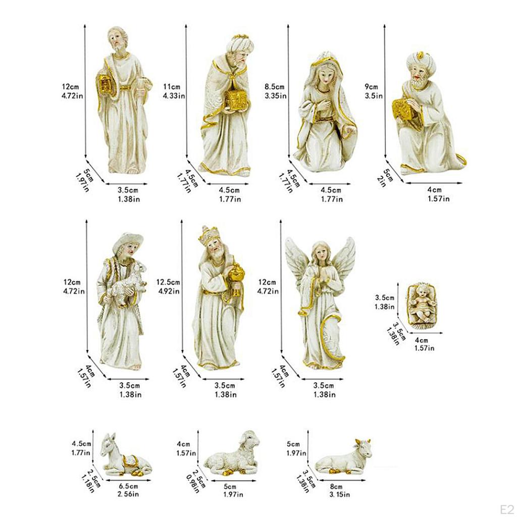 11-teiliges Weihnachts-Krippenset Tischszenen Familieneinzugsgeschenk Traditioneller Feiertag