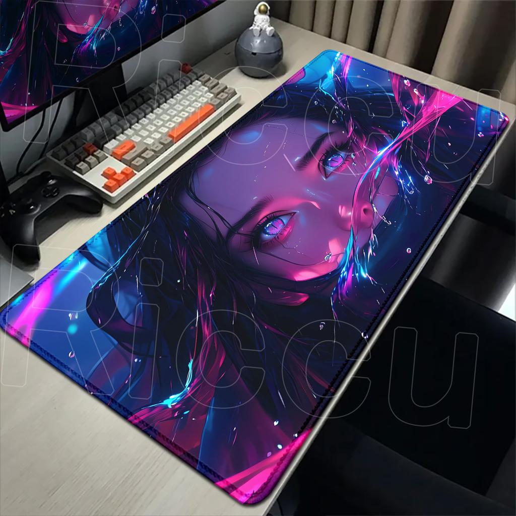 New Kawaii Girl Nezuko Kamado Mouse Pad Laptop Anime HD Print Gaming Keyboard Carpet Demon Slayer Mousepad PC Cute Game Desk Mat