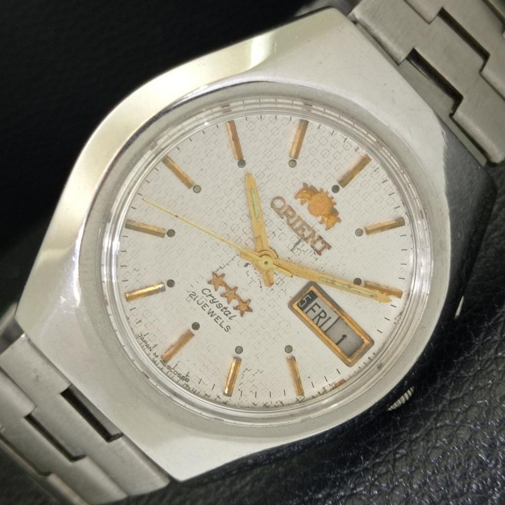GENUINE VINTAGE ORIENT CRYSTAL JAPAN AUTOMATIC 46941 MENS WATCH a701899-5 R207-a701899