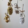 Rustic Pine Cone Wind Chime: Wooden Christmas Hanging Decoration