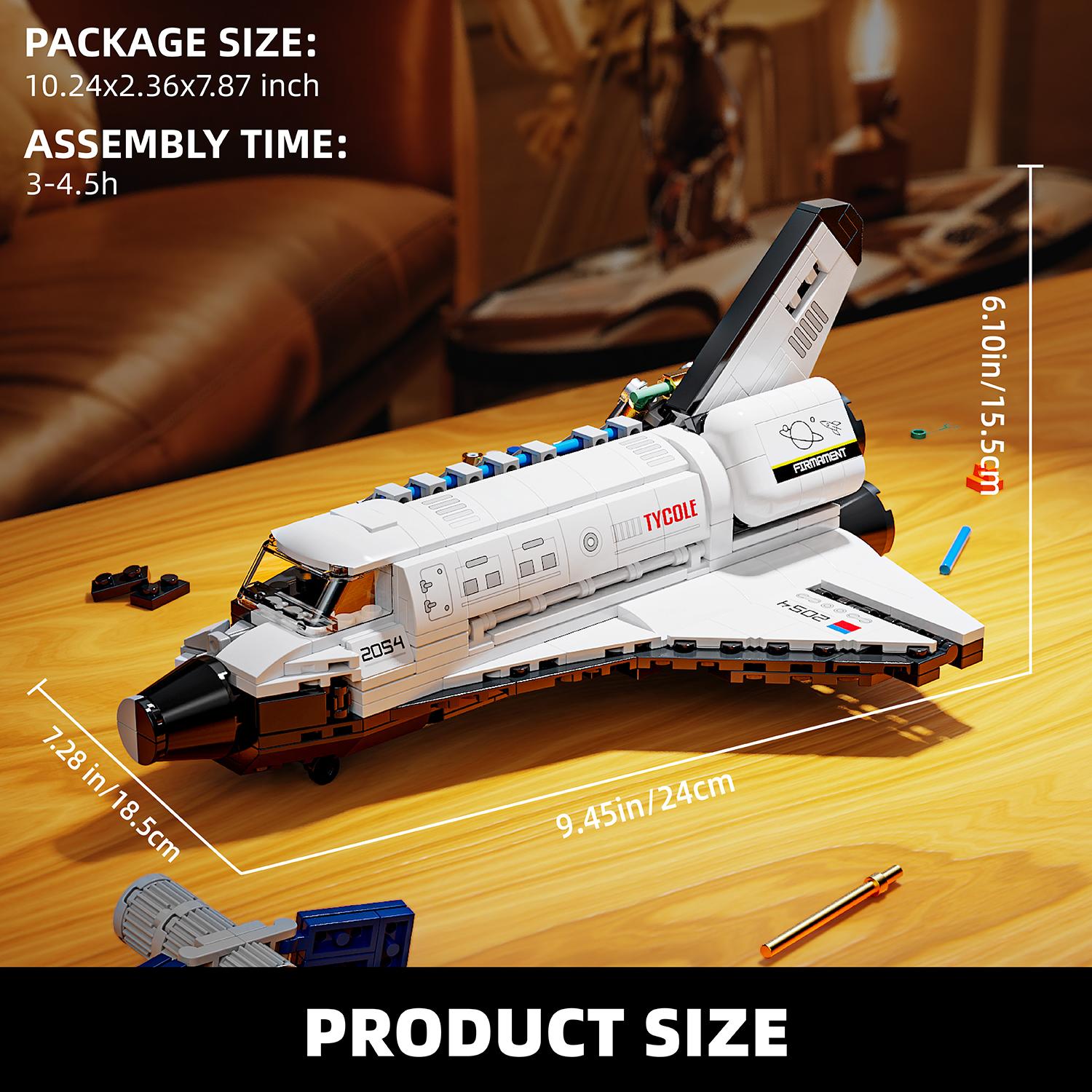 

536pcs Ideas Space Shuttle Model Building Blocks Sets Child Toys Halloween And Christmas Gifts Compatible With Legoed Particles bagged