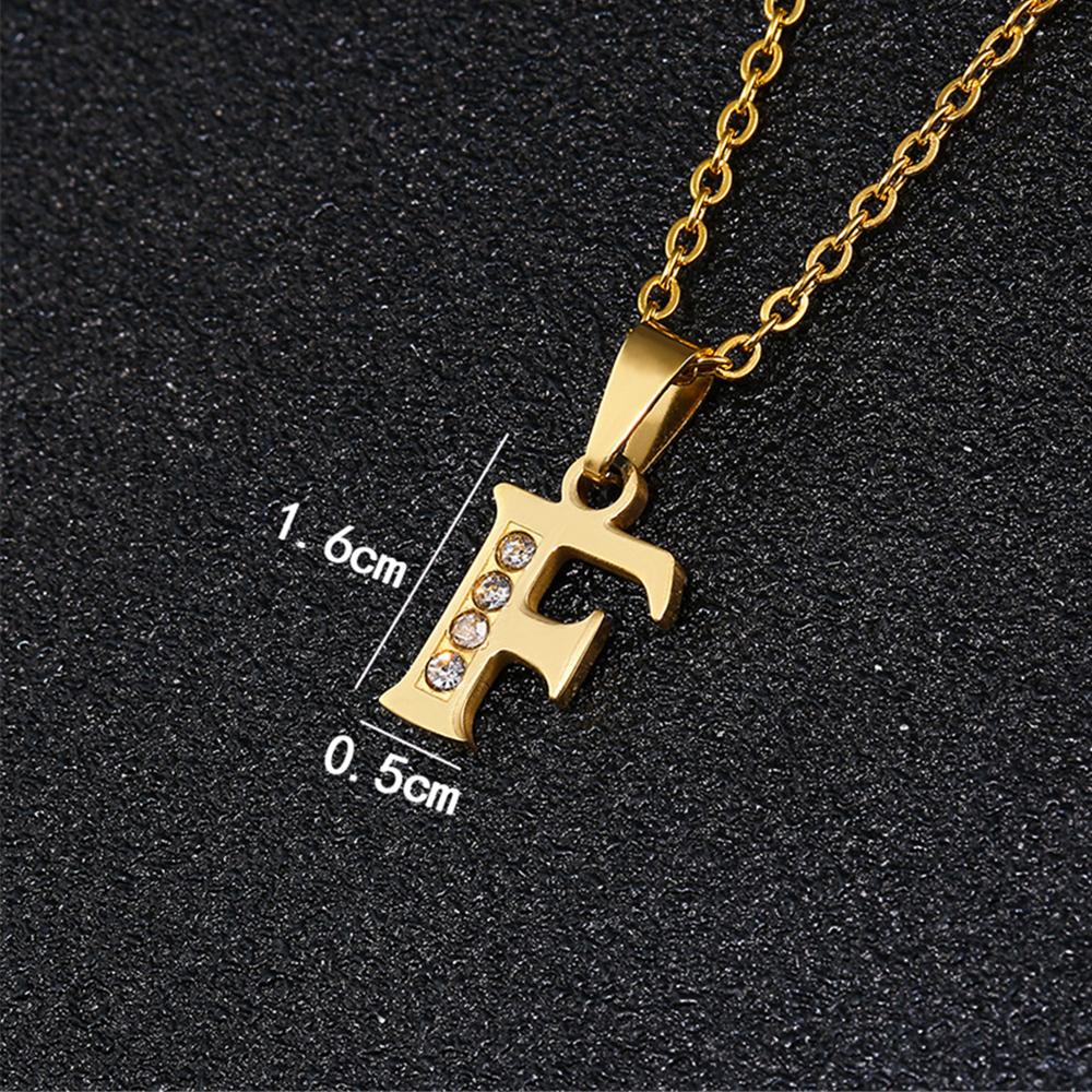 Initial A-Z Letter Name Pendant Female Gold Color Stainless Steel Small Alphabet Necklace For Women Jewelry Birthday Gift 2025