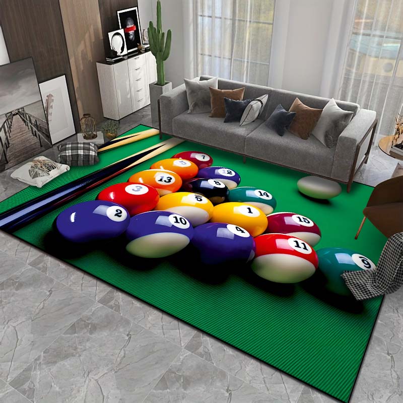 HD Billiards Rug Carpets for Bedroom Living Room Sofa Door Mat Dressing Room Rugs Large Size Machine Washable