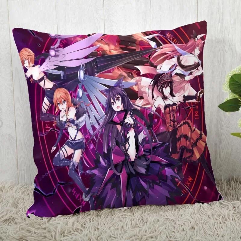 DATE A LIVE Pillow Cover Customize Pillow Case Modern Home Decorative Pillowcase For Living Room 45X45cm A19.12.13
