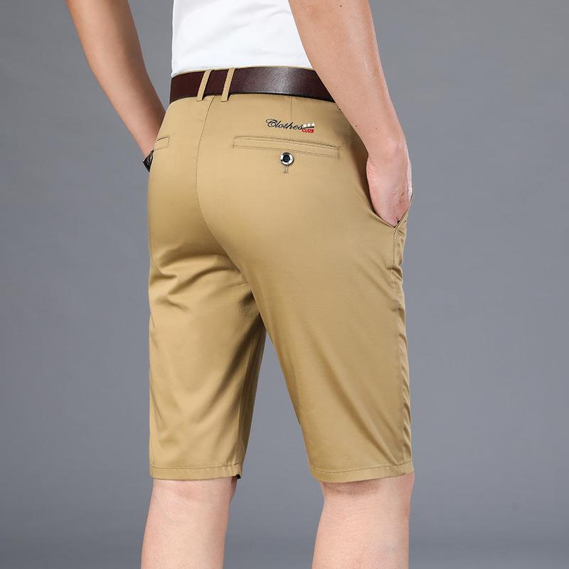 Casual Shorts Männer Sommer Gerade Elastische Business Mode Dünne Kurze Hosen Männlichen