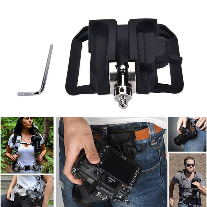 1/4" Screw Camera Waist Spider Belt Holster Quick Strap Buckle Dull For Camera