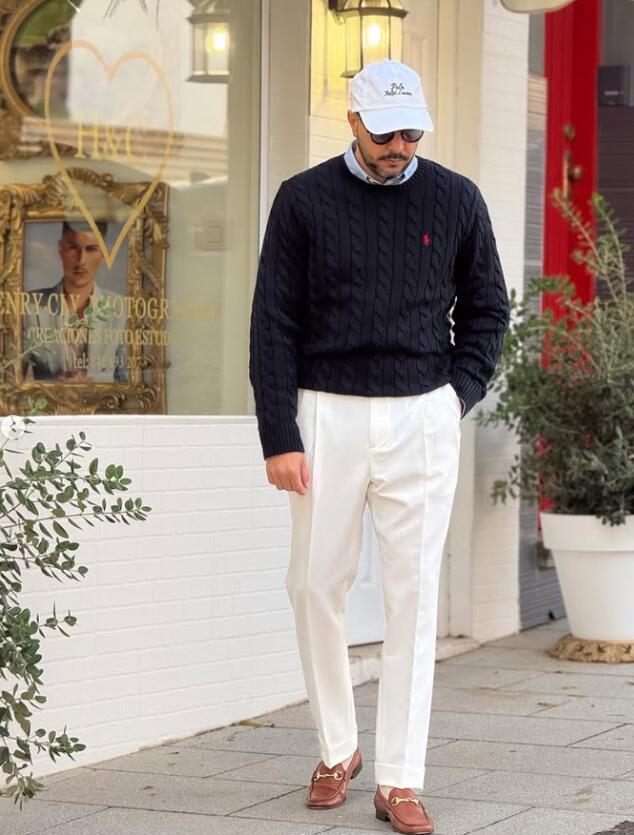 RL Ralph Lauren Pony Logo Crew Neck Knit Sweater - Men's & Women's Warm Autumn/Winter Cable Knit Pullover