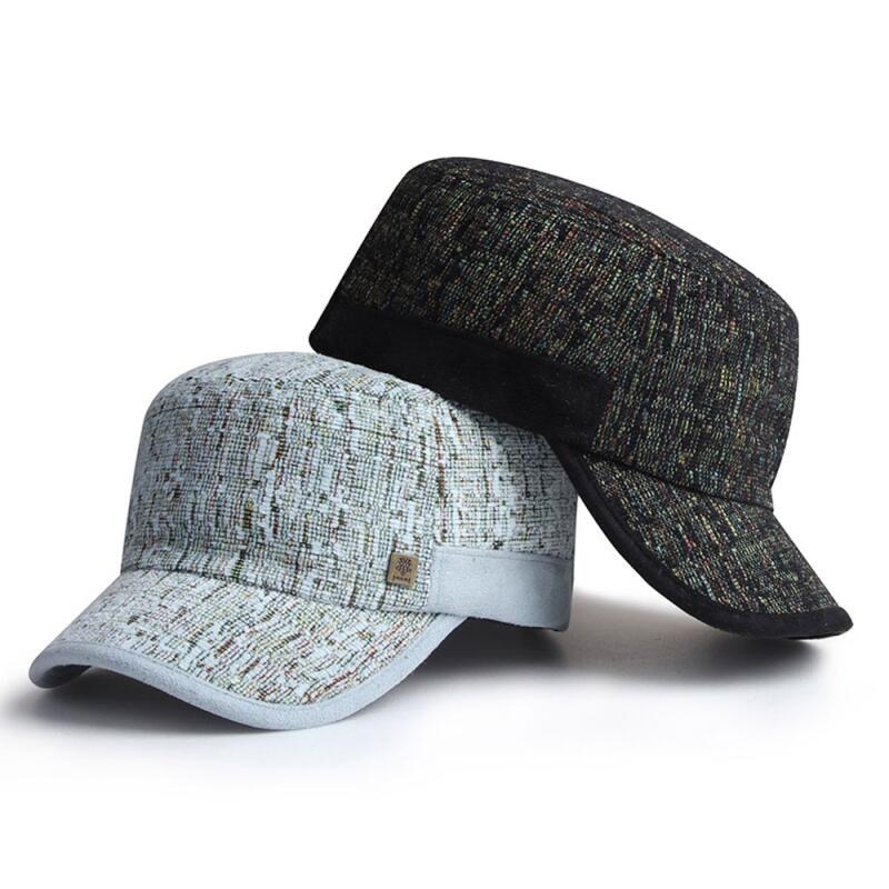 Big size color blocking XL hat military cap black
