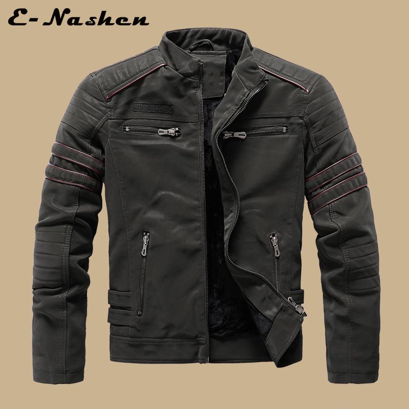 Men's Frosted Leather Motorcycle Jacket - Slim Fit, Trendy PU Autumn/Winter Fashion