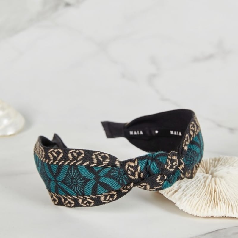 MAIA Sun Jacquard Haarband - Grün