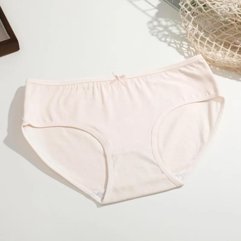 

Women s Cotton Seamless Briefs Women Maillard Mocha Plus Size Panties Solid Color Breathable Underwear Female Lingerie XS-XXL XS&1pc рожевий