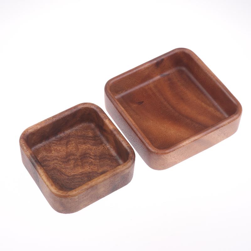 Holzsalatschüssel Vielseitig Stilvoll Obst Snack Servierteller Schüssel Für Zuhause Küche Picknicks Partys Versammlungen im Freien