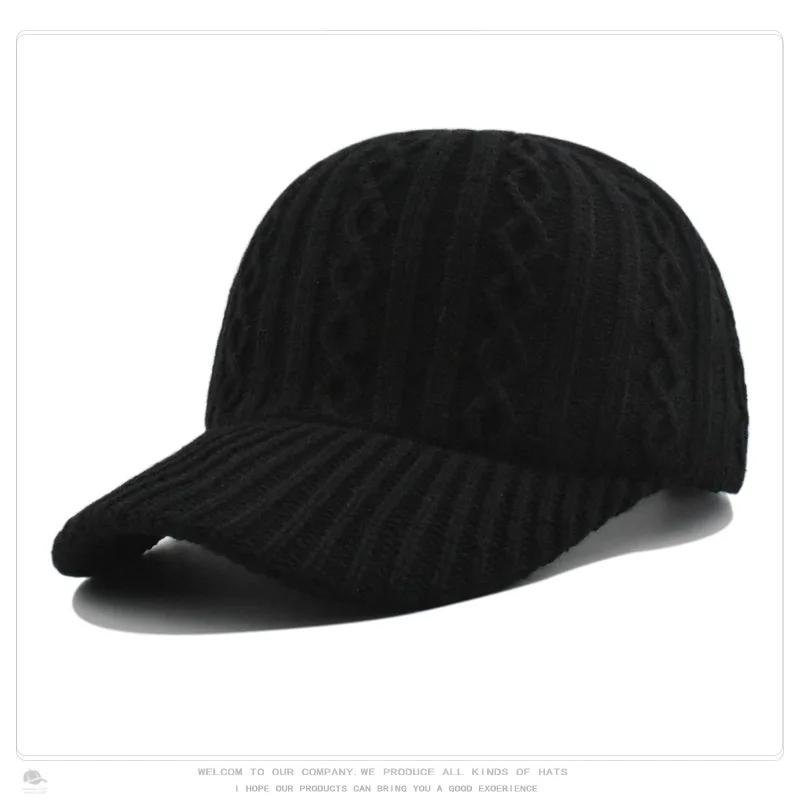 Women's Knit Baseball Cap Korean Japanese Style Face Slimming Thermal Winter Peaked Hat Versatile Fashion