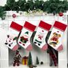 1pcs Linen Christmas Stocking Gift Bag Snowman Hanging Christmas Tree Ornaments Decorations for Festive Holiday Wall Decoration
