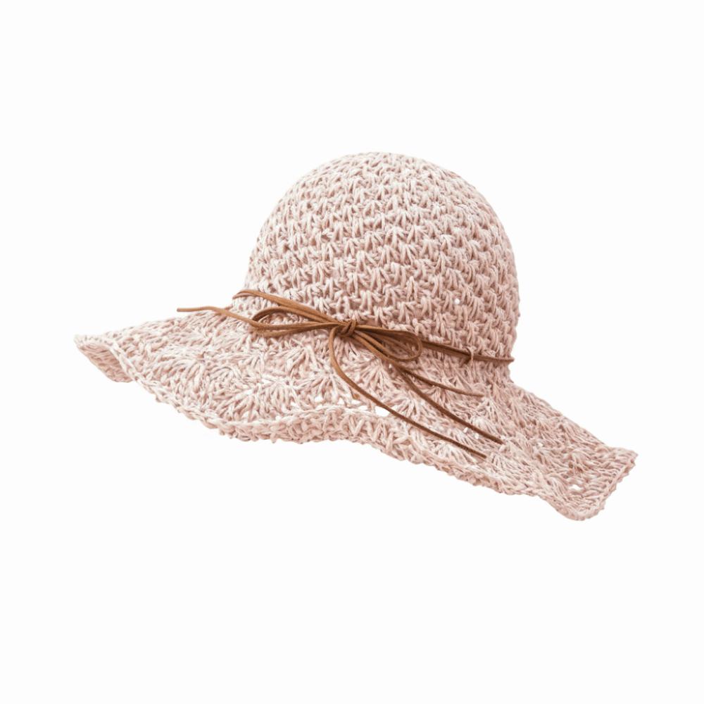 Wide-Brimmed Crochet Straw Hat Foldable Straw Sun Hat Elegant Floppy Straw Hat Summer Women s Wear
