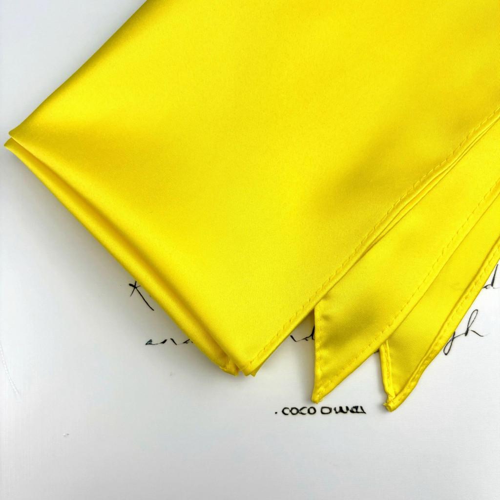 Childrens Triangular Scarf And Tie Bucklewith Pure Color Satin Fabric For School Uniforms
