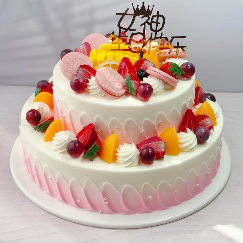 2025 Europäisches zweistöckiges Obstkuchenmodell für Ausstellungszwecke