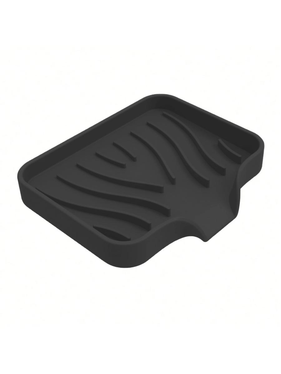 

1PCS Silicone Soap Dish Solid Color Simple Style Self-Draining Non-Slip Countertop Sink Soap Holder Bathroom Storage Accessories