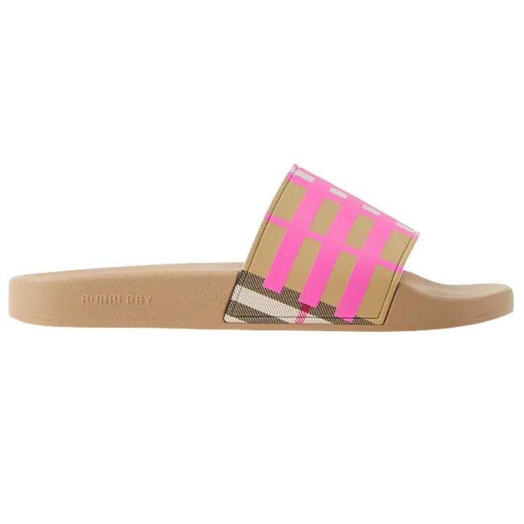 Burberry Women's Check Slide 'Bubblegum Pink' (Unisex) Slide Slippers 80723731