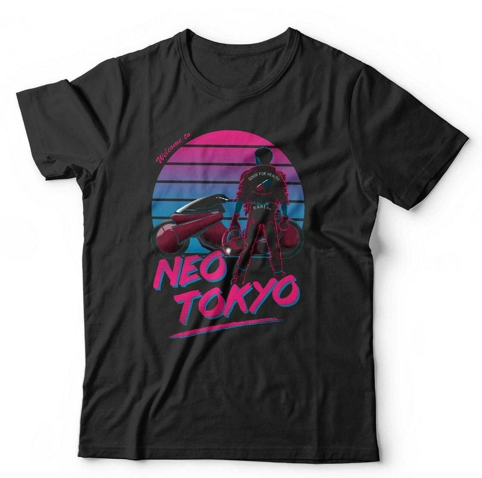 Neo Tokyo T-Shirt Unisex &  - Synthwave, Anime, Manga, 80 s, Retro S