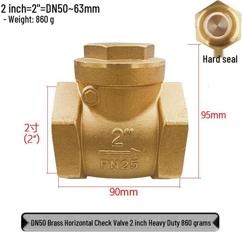 All-Copper Horizontal Check Valve for Water Pumps: 1/2", 3/4", 1" Sizes (DN15, 20, 25)