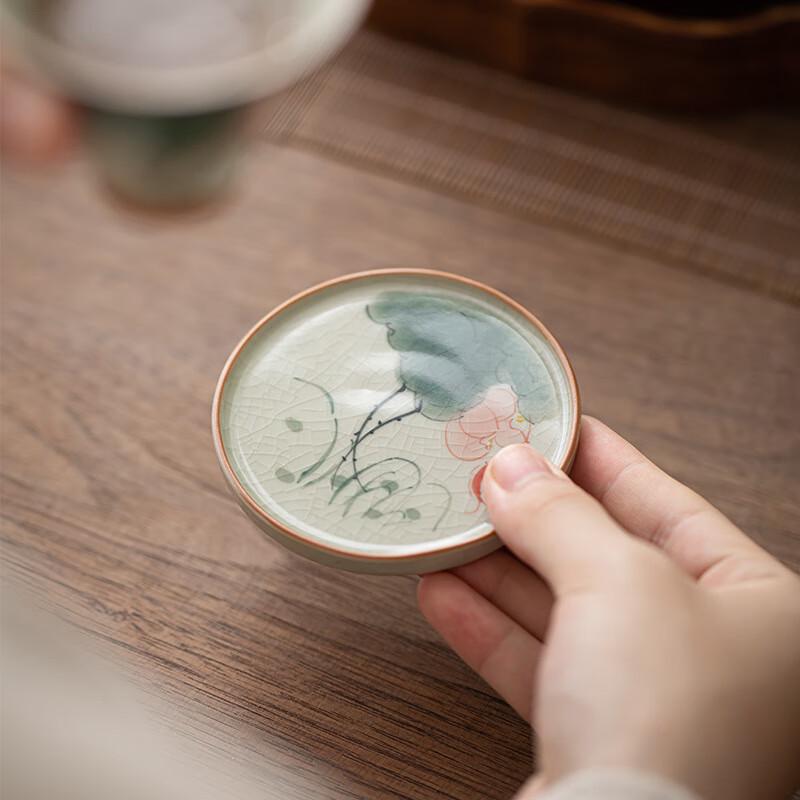 Zhi Nian Hua Hand-Painted Ge Ware Coasters (Set of 2)