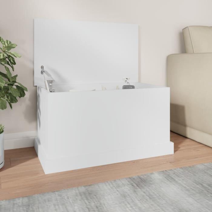 VidaXL Boîte de rangement blanc 70x40x38 cm bois d'ingénierie 816504