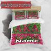3pcs Duvet Cover Set (1*Duvet Cover + 2*Pillowcase, Without Core), Custom Name Alpha Kappa Alpha Pattern Bedding Set, Home Bedroom Decor Gift