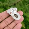 925 Sterling Silver Oval Turritella Agate Stone Statement Flower Ring Jewelry