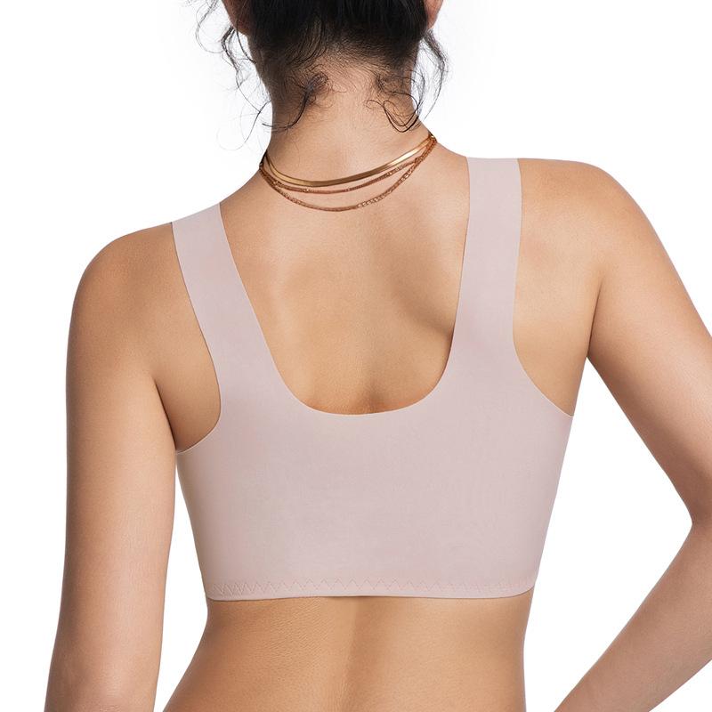 Plus Size Front Closure Sports Bra For Women Push Up Comfortable Seamless