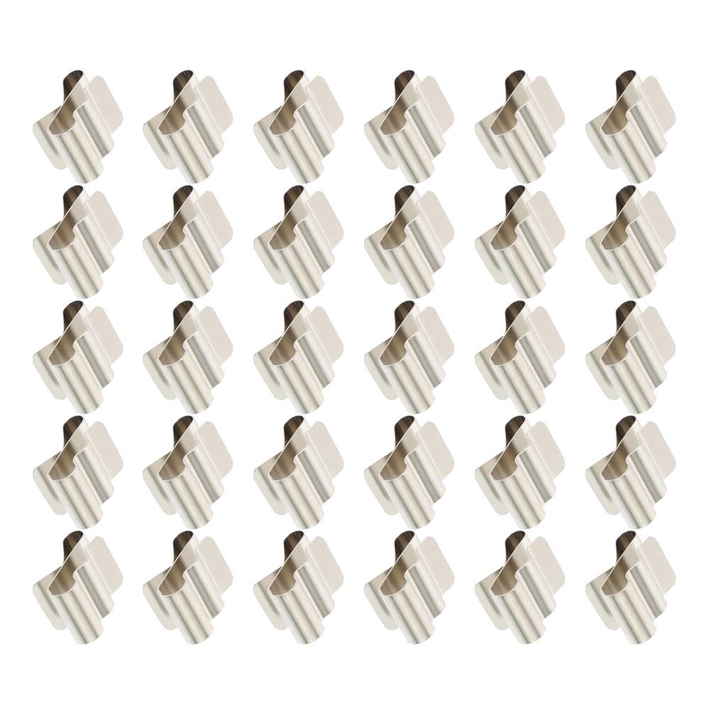 

30 Pcs Photovoltaic Cable Clamp Holders for Cords Wire Harness Clips Bracket Pv Stainless Steel Solar Module Management Panel срібний