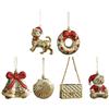 Christmas Tree Decoration Shimmering ABS Tree Hanging Ornament for Door Mantels Wreath Winter Holiday Party Decoration