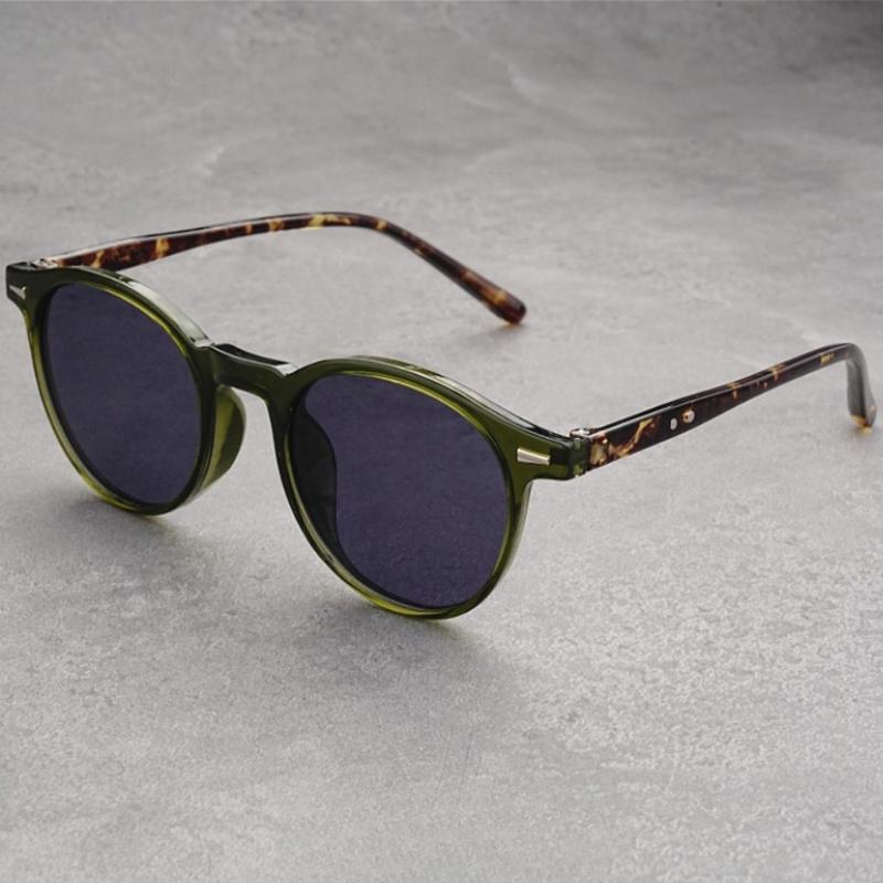 Neutral Retro-Style Round-Frame Myopia Glasses Men's Fashion Full-Frame UV-Protective Sunglasses Driving Glasses To -3.5-4.0