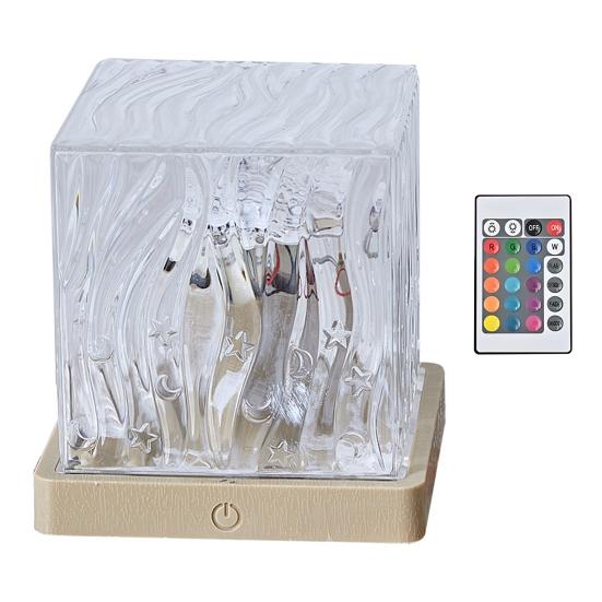 Aurora Projektor Nachtlicht Umgebungsbeleuchtung mit Fernbedienung Wiederaufladbar Tragbar Wasserwelleneffekt LED Lampe für Wohnzimmer Party Deko