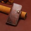 Custodia Denior di Lusso in Pelle Vera con Cera ad Olio per iPhone Air 18 17 16 15 14 13 Pro Max Plus Portafoglio Sottile Copertura a Libro con Cinturino da Polso