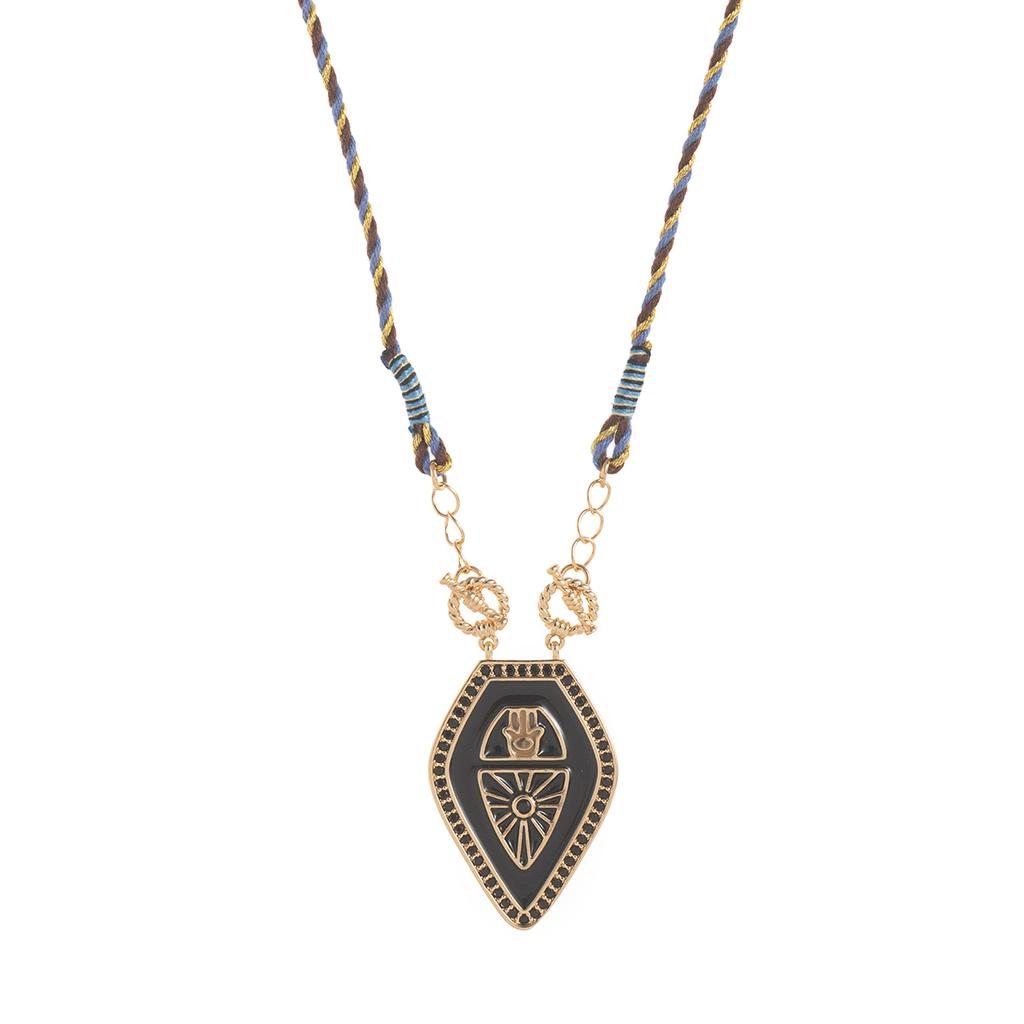 Tarot Card Necklace, Retro Artistic Color Pendant Necklace, Women's Fashion Gold-plated Color Preservation