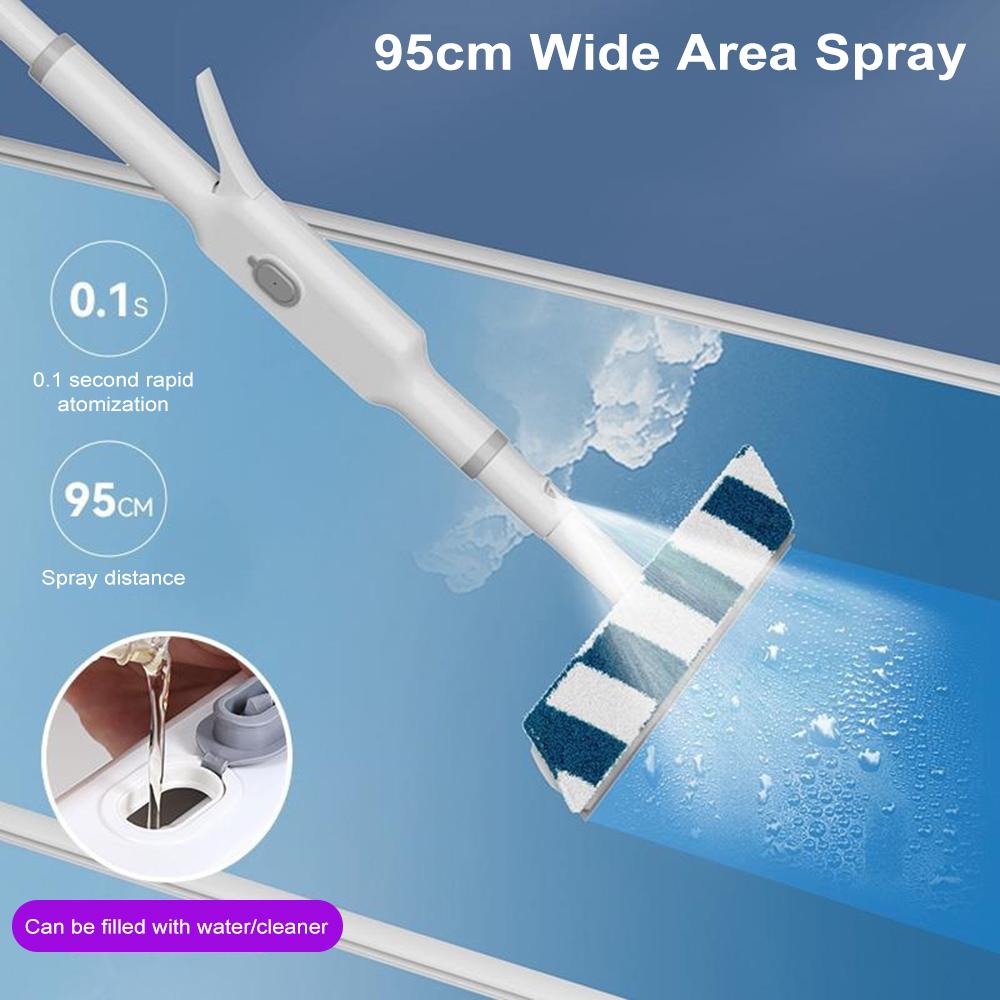 Window Cleaner 2 In 1 Extendable Window Squeegee with Spray, Double Sided Window Cleaning Tool with