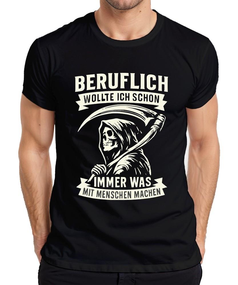 Always Wanted To Do Something With People Grim Reaper Humor Gothic Retr Unisexs Tshirt