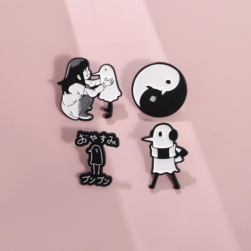 Unique Alloy Cartoon Character Brooch Colorful Fun Decorative Pin For All Occasions