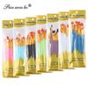 10-Piece Plastic Handle Oil Paint Brush Set for Students