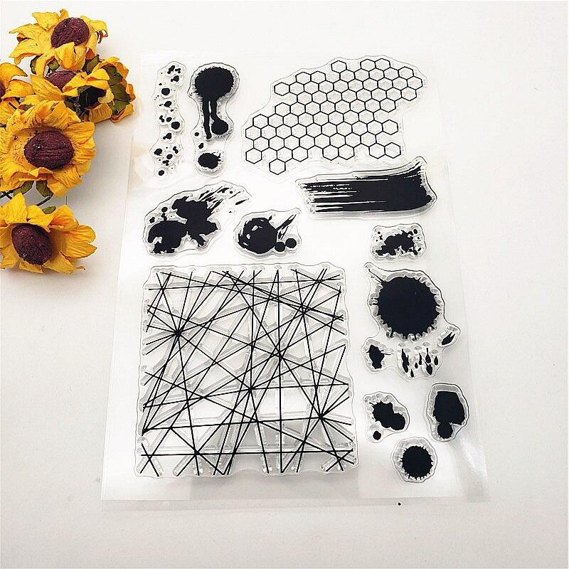 

Oil Paint Clear Stamps Transparent Seal 11x16cm Silicone Seal TPR Roller Stamps DIY Scrapbooking Cards белый