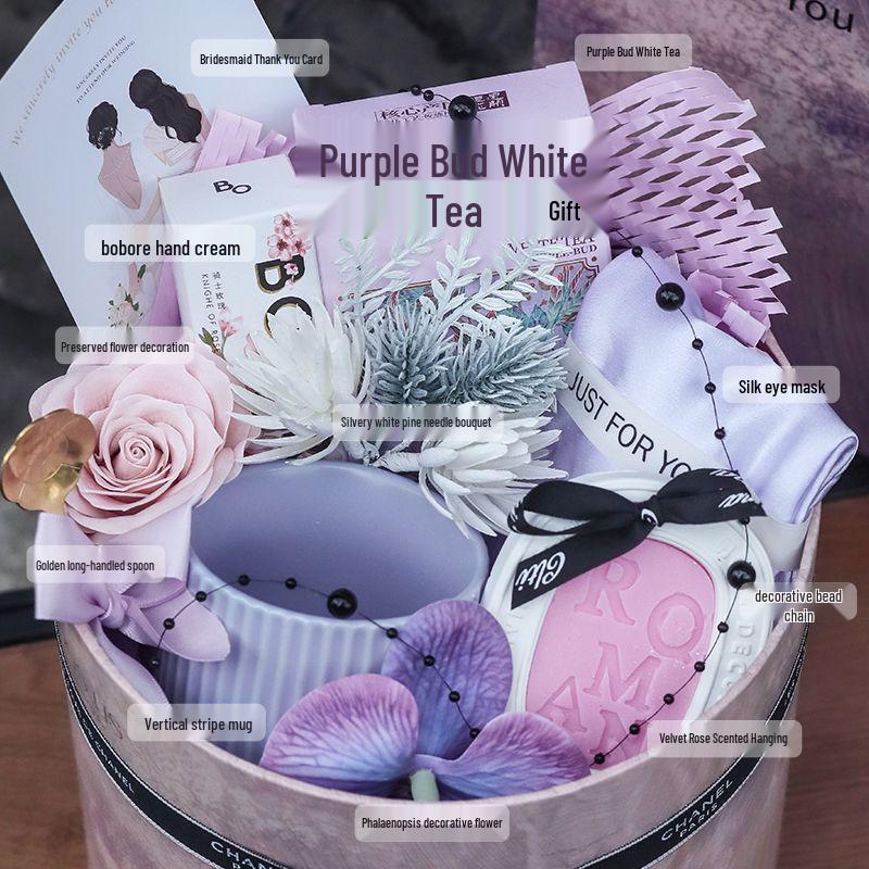 Purple Bridesmaid Gift Set: High-End Hug Bucket Box for Girls
