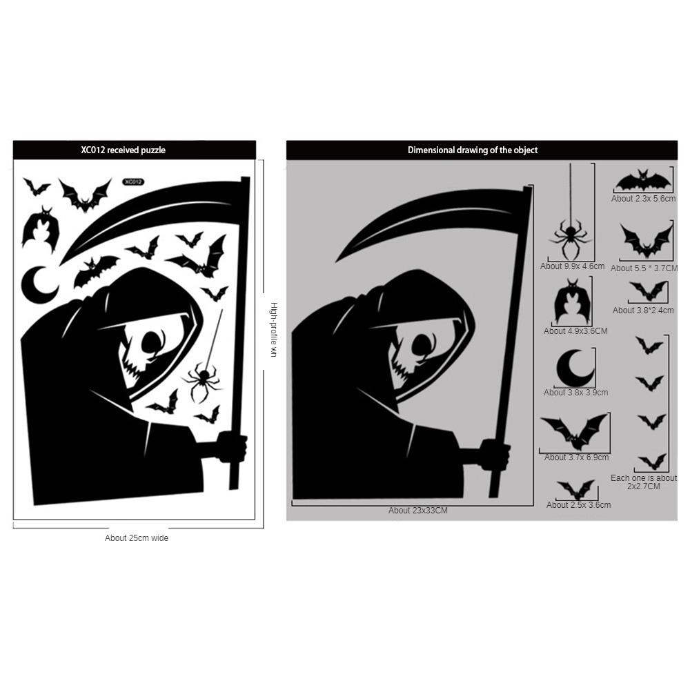 Halloween Stickers Creating A Festive Atmosphere 25*35cm Household Products Ghost Stickers Variety Of Styles Pvc Static Stickers