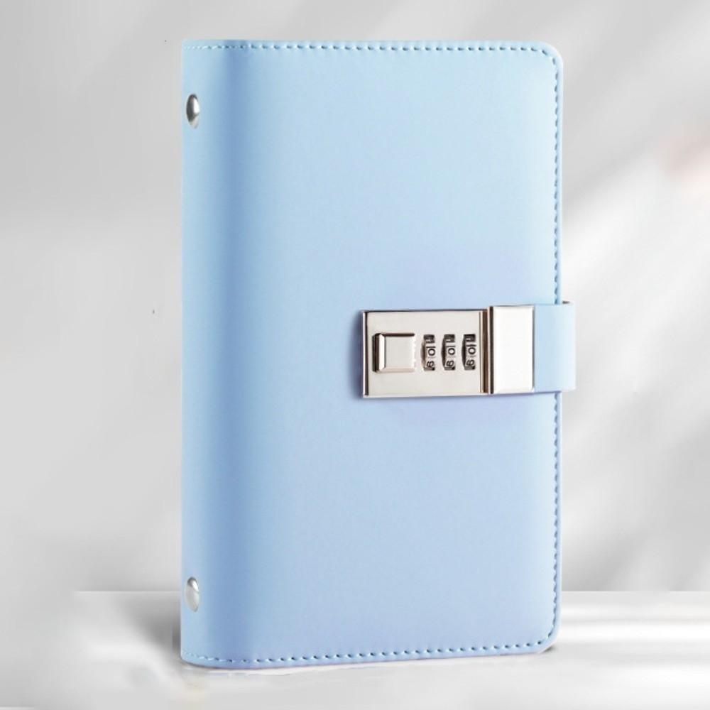 A6 Cash Budget Ledger Anti-splash Water Leather Password Savings Book  School Supplies