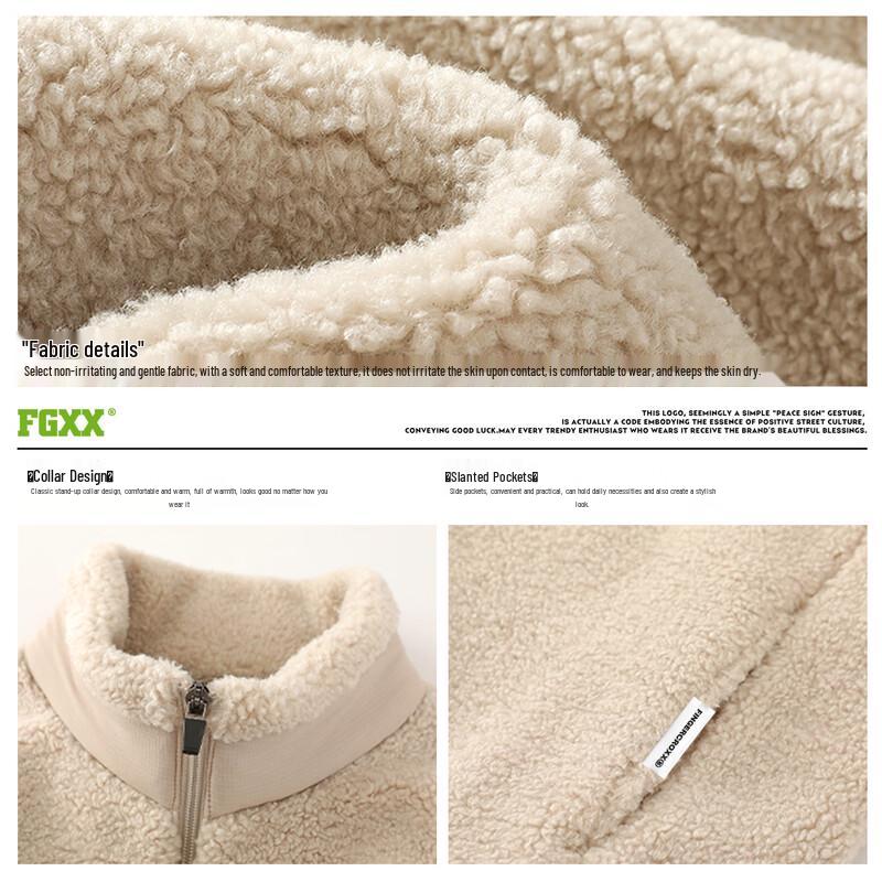 Fingercroxx Herren Fleecejacke mit lockerer Passform, warm und warm