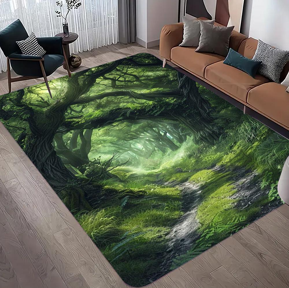 Nature Inspired 3D Scenery Carpet Soft Rug for Living Room Bedroom Kids Room NonSlip Floor Mat Eco Friendly Home Decor Gift Idea